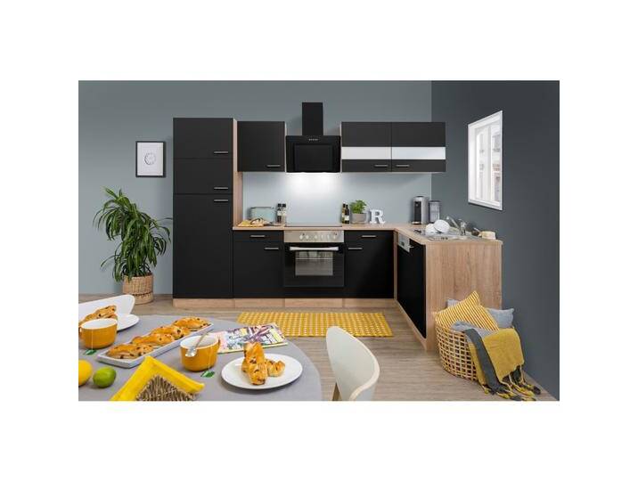 Küchenleerblock LBKBL280ESSS Schwarz/Eiche ca. 280x172 cm Küchenleerblock LBKBL280ESSS Schwarz/Eiche ca. 280x172 cm von mömax