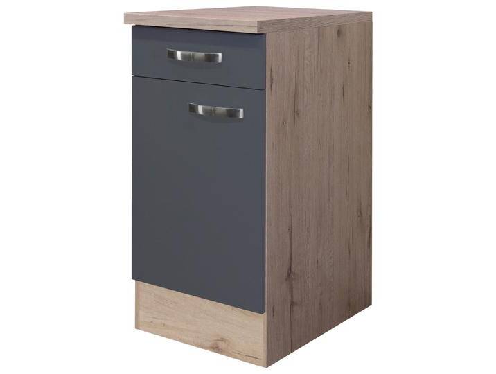 Küchenunterschrank Shadwo ca. 40x85x60 cm Grau/Eiche Küchenunterschrank Shadwo ca. 40x85x60 cm Grau/Eiche von mömax
