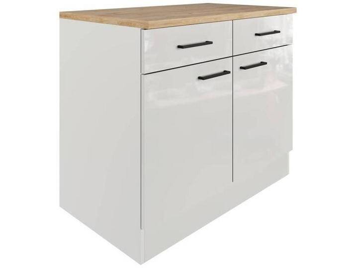 Küchenunterschrank in Lichtgrau glänzend Küchenunterschrank in Lichtgrau glänzend von mömax