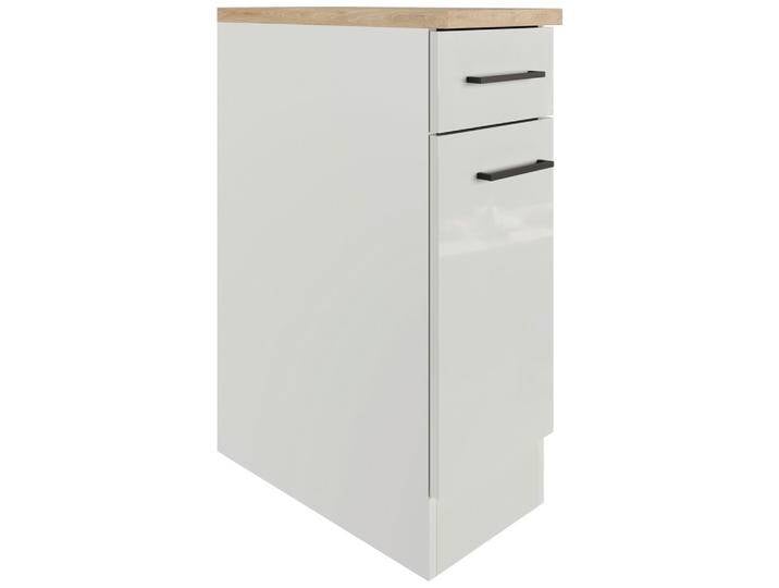 Küchenunterschrank in Lichtgrau glänzend von mömax