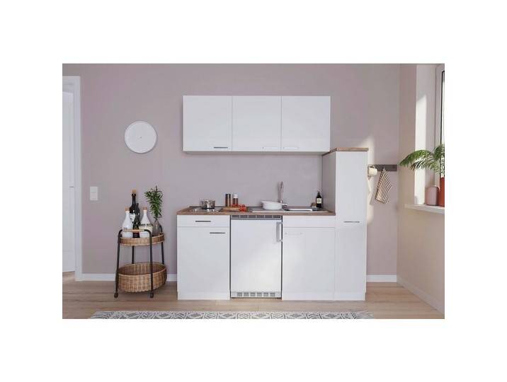 Küchenzeile Economy m. Geräten Weiß/Nussbaum B: ca. 180 cm Küchenzeile Economy m. Geräten Weiß/Nussbaum B: ca. 180 cm von mömax