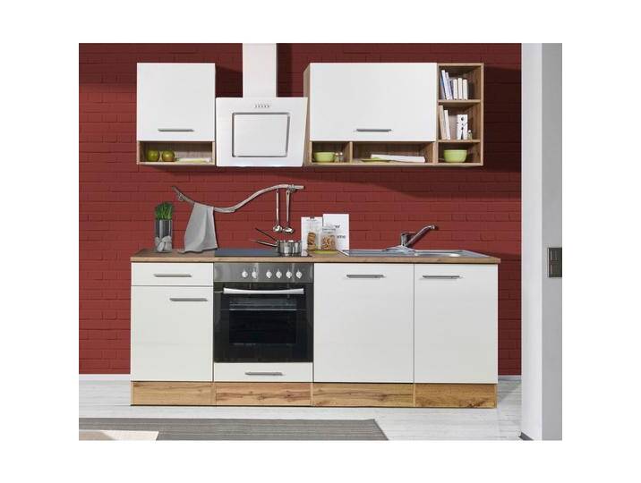 Küchenzeile Economy o. Geräte Weiß/Wildeiche B: ca. 220 cm Küchenzeile Economy o. Geräte Weiß/Wildeiche B: ca. 220 cm von mömax