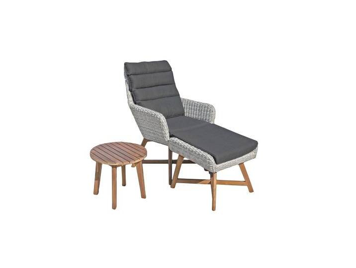 Loungesessel Clavia ca. 65x95x85 cm Grau/Akazie von mömax