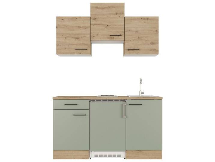 Miniküche Cara ca. 151 cm Grün/Eiche Miniküche Cara ca. 151 cm Grün/Eiche von mömax