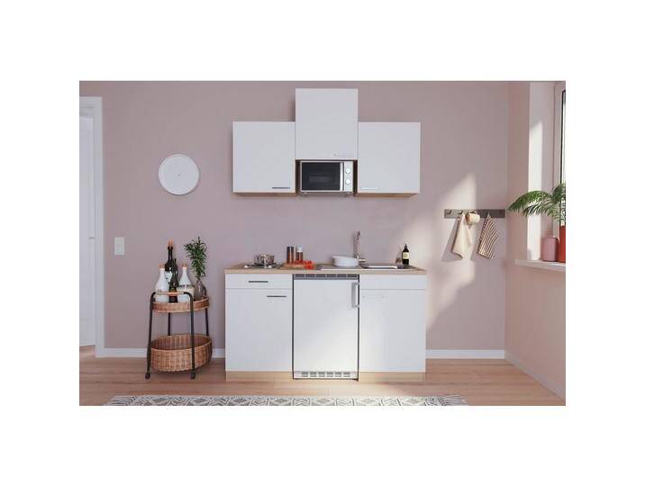 Miniküche Economy m. Geräten B: ca. 150cm Weiß/Eichefarben Miniküche Economy m. Geräten B: ca. 150cm Weiß/Eichefarben von mömax
