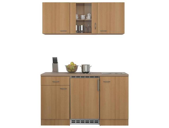 Miniküche Nano m. Geräten B: ca. 150cm Buchefarben von mömax