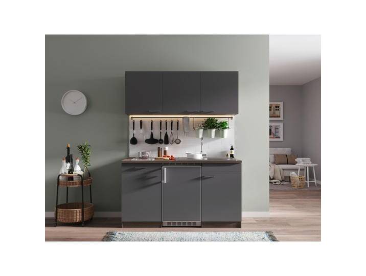 Miniküche Oliver mit Geräten ca. 150 cm Grau von mömax