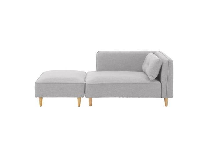Sofa Fanny Hellgrau Leinenoptik mit Hocker von mömax