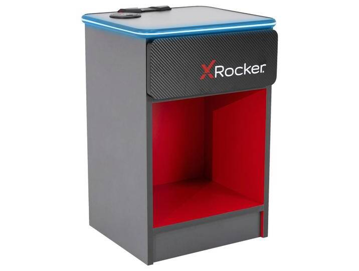 Nachtkästchen Carbon-Tek ca. 36x54x33 cm Schwarz/Rot von mömax