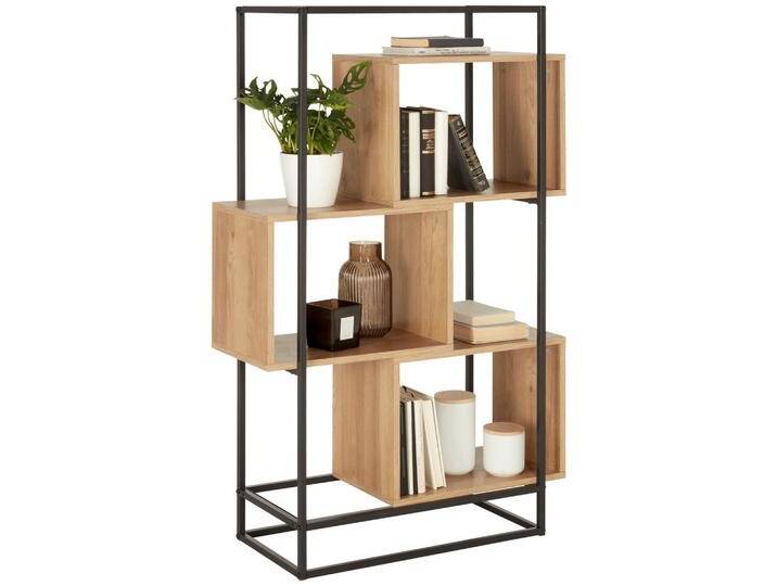 Regal in Schwarz/Naturfarben Regal in Schwarz/Naturfarben von mömax