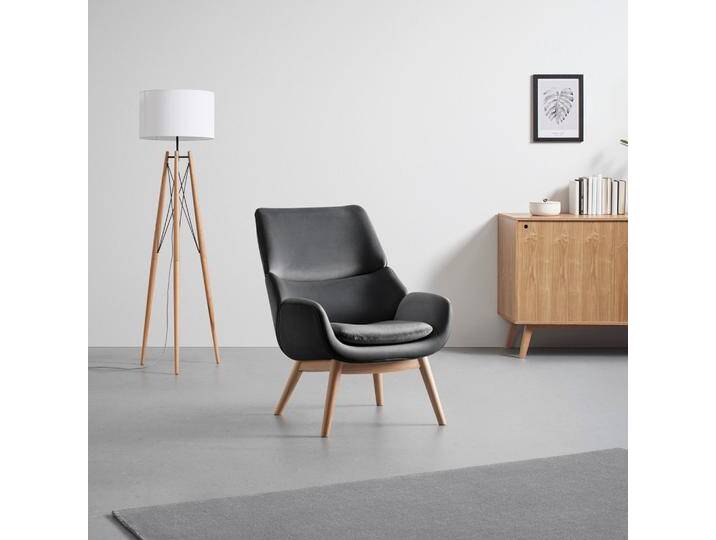 Sessel Felia ca. 71x92,5x79 cm Samt Grau von mömax