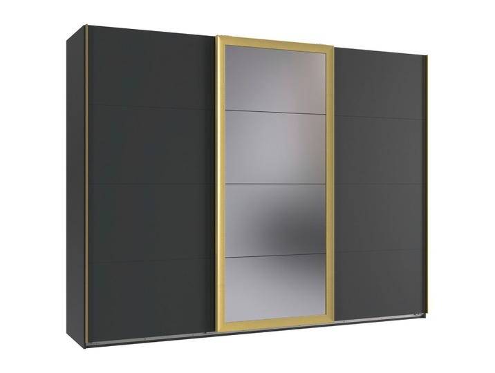 Schwebetürenschrank Katar Graphit-/Goldfarben von mömax