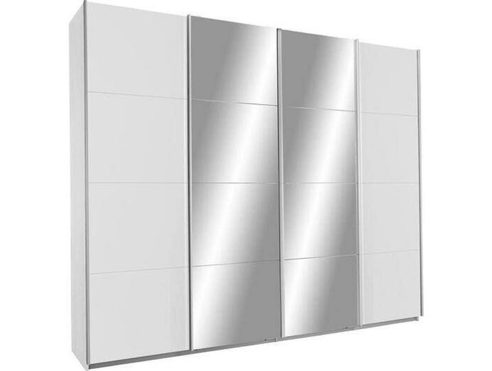 Schwebetürenschrank in Weiß mit Spiegel von mömax