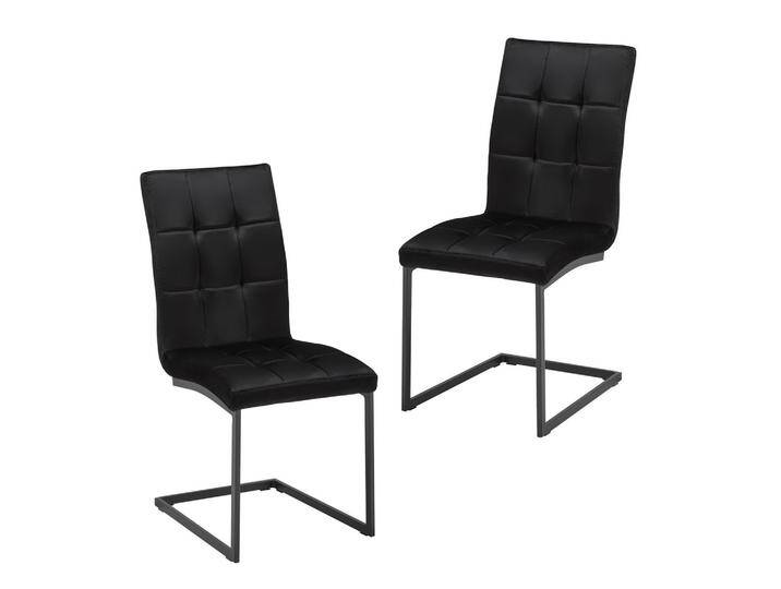 Schwingstuhl-Set 'Mela', schwarz Samt von mömax