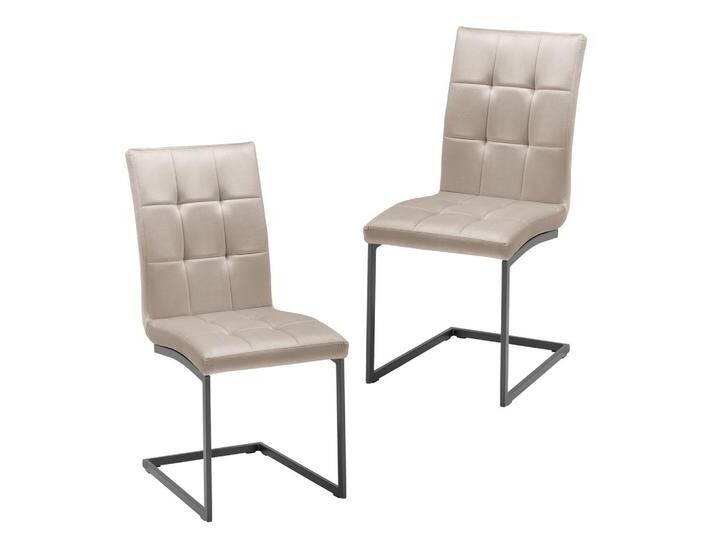 Schwingstuhl-Set 'Mela', taupe Samtbezug Schwingstuhl-Set 'Mela', taupe Samtbezug von mömax