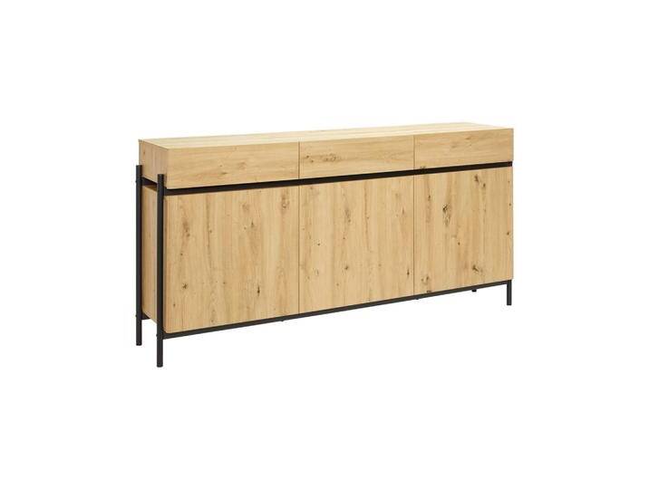 Sideboard Jasmina Eichefarben/ Schwarz MDF von mömax