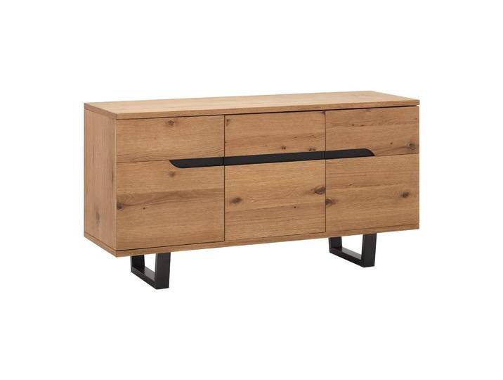 Sideboard Juno Eichenfarbe/ Schwarz Echtholz Sideboard Juno Eichenfarbe/ Schwarz Echtholz von mömax