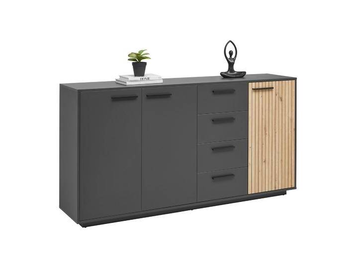 Sideboard Lukas Anthrazit/Schwarz/Eichefarben von mömax