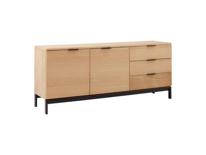 Sideboard Sebastian Naturfarben/Schwarz Echtholz Sideboard Sebastian Naturfarben/Schwarz Echtholz von mömax