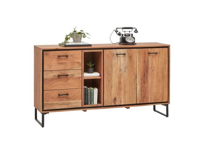 Sideboard Shiva Schwarz/Akaziefarben von mömax