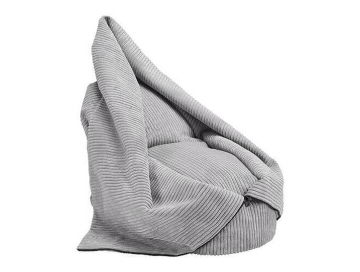 Sitzsack Capri Hellgrau Cord von mömax