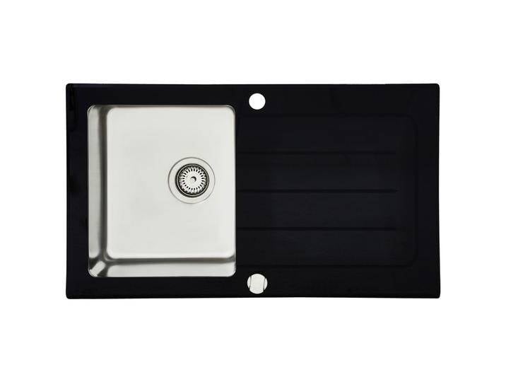 Spüle Schwarz Glas/Edelstahl B: ca. 86 cm von mömax