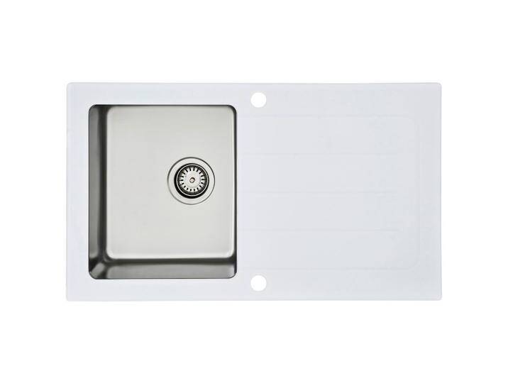 Spüle Weiß Glas/Edelstahl B: ca. 86 cm Spüle Weiß Glas/Edelstahl B: ca. 86 cm von mömax