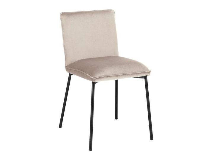 Stuhl Darla Beige Velours Gepolstert Stuhl Darla Beige Velours Gepolstert von mömax