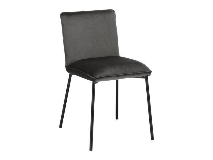 Stuhl Darla Dunkelgrau Velours Gepolstert Stuhl Darla Dunkelgrau Velours Gepolstert von mömax