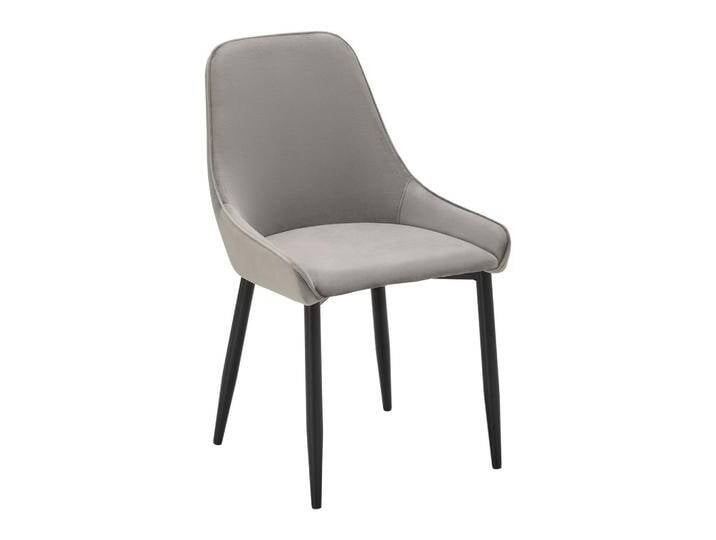 Stuhl Enna Grau Samt Gepolstert von mömax