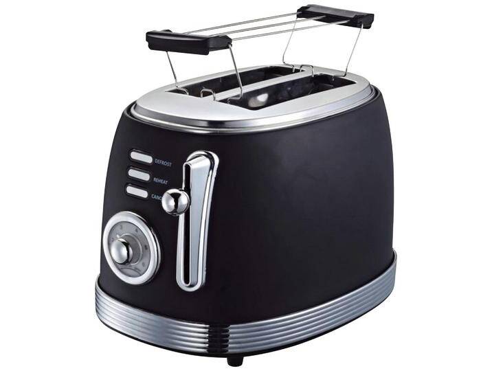 Toaster Retro aus Edelstahl in Schwarz von mömax