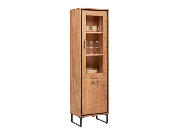 Vitrine Shiva Schwarz/Akaziefarben von mömax