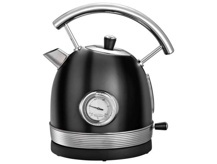 Wasserkocher Retro aus Edelstahl in Schwarz von mömax