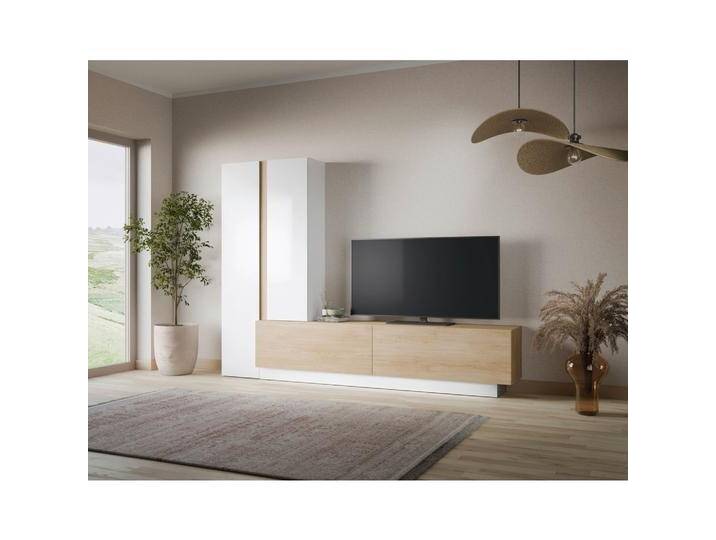 Wohnwand Milazzo Weiß/Eichefarben Wohnwand Milazzo Weiß/Eichefarben von mömax