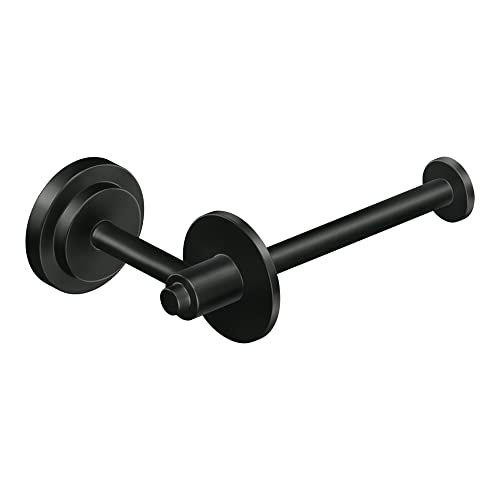 Moen DN0709BL Iso Collection European Single Post Toilet Paper Holder, Matte Black von Moen
