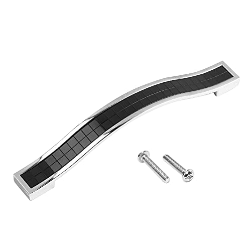10 Stück Möbelgriffe mit Kristall Diamant Küchengriffe Edelstahl Griffe Schrankgriffe Handgriff Zinklegierung Küchenschränke Lochabstand (128mm,Schwarz) von mönomöro