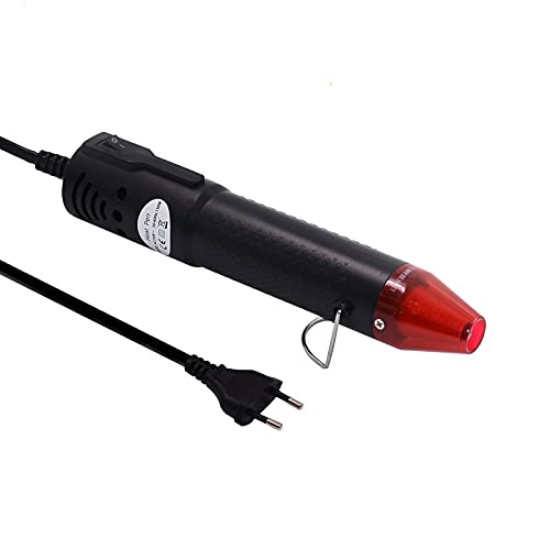 mofa Mini Heißluftpistole Elektrische 150W Mini Shrink Heat Tool Embossing Heat Tool Mini Heißluftfön DIY Werkzeug (Schwarz, rot) von mofa