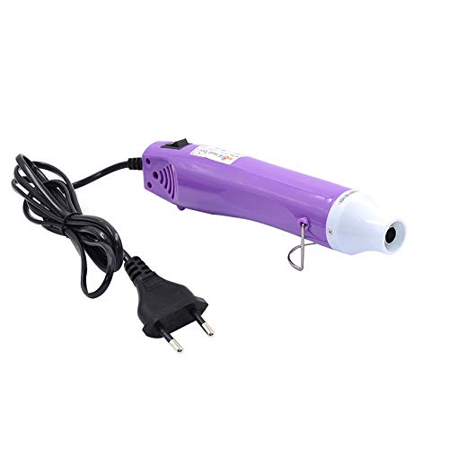 mofa Neu Mini Heißluftpistole Elektrische 300W Mini Shrink Heat Tool Embossing Heat Tool Mini Heißluftfön DIY Werkzeug (Violett) von mofa