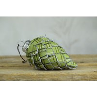 Weihnachtskugeln, Tannenzapfen, Christbaumschmuck, Aufhänger, Grünes Ornament von moffka