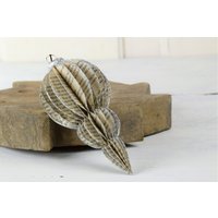 Christbaumschmuck, Vintage Dekor, 5Er Set Handgemachter Christbaumschmuck Aus Papier, Weihnachtsschmuck von moffka