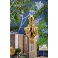 Goldene Vintage Papier Christbaumkugeln von moffka