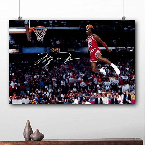 mohanshop Rahmenlose Malerei Basketball Poster Michael Jordan Fliegende Dunk Bild Malerei Leinwand Drucken Wandkunst Für Home Room Decor 40X60Cm Ohne Rahmen von mohanshop