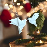 Turteltauben - Origami Tauben Aus Porzellan Zum Aufhängen Als Symbol Der Liebe Und Freundschaft Geschenk Für Freunde Oder Zur Hochzeit von moijdesign