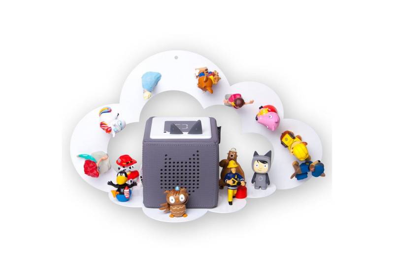 moin minis Wandregal moin minis Wolke Weiß magnetisches Regal kompatibel mit 25 Tonie von Moin Minis