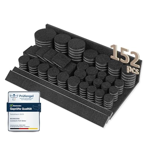 Filzgleiter Selbstklebend moinkerin 152 Stücke Filzgleiter für Stühle Mit Klebkraft Filzunterlagen für Möbelfüße 5mm Dicke Geräuschdämpfung & Kratzschutz Möbelgleiter Schneiden Sie Jede Form Schwarz Filzgleiter Selbstklebend moinkerin 152 Stücke Filzgleiter für Stühle Mit Klebkraft Filzunterlagen für Möbelfüße 5mm Dicke Geräuschdämpfung & Kratzschutz Möbelgleiter Schneiden Sie Jede Form Schwarz von moinkerin