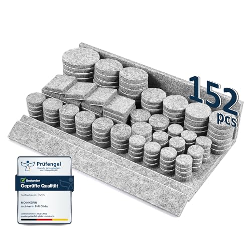 Filzgleiter Selbstklebend moinkerin 152 Stücke Filzgleiter für Stühle Mit Klebkraft Filzunterlagen für Möbelfüße 5mm Dicke Geräuschdämpfung & Kratzschutz Möbelgleiter Schneiden Sie Jede Form Grau Filzgleiter Selbstklebend moinkerin 152 Stücke Filzgleiter für Stühle Mit Klebkraft Filzunterlagen für Möbelfüße 5mm Dicke Geräuschdämpfung & Kratzschutz Möbelgleiter Schneiden Sie Jede Form Grau von moinkerin