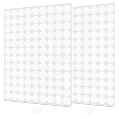 Schraubenabdeckung Selbstklebend moinkerin 216 Stücke Selbstklebende Abdeckkappen Ø14mm für Wandschränke Schreibtische Schrauben Möbel Reparaturen (Kristallweiß, 14 mm) von moinkerin