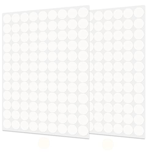 Schraubenabdeckung Selbstklebend moinkerin 216 Stücke Selbstklebende Abdeckkappen Ø14mm für Wandschränke Schreibtische Schrauben Möbel Reparaturen (Kaltes Weiß, 14mm) von moinkerin