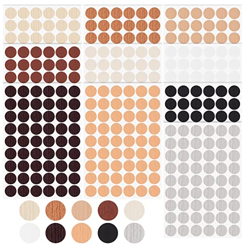 Schraubenabdeckung Selbstklebend moinkerin 540 Stücke 10 Farben Selbstklebende Abdeckkappen Ø21mm für Wandschränke Schreibtische Schrauben Möbel Reparaturen von moinkerin