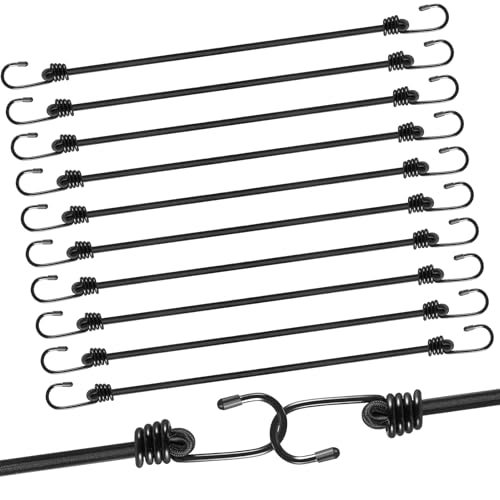 moinkerin Spanngummi mit Haken,10 Stücke 100CM Expander Widerstandsfähig Spanngummi für die Sicherung von Gepäck, Gepäckträgern, Camps, Motorrädern, Planen von moinkerin